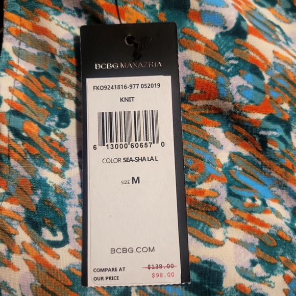 NWT BCBGMaxazria Women's Sea Sha La La Keyhole Cutout Sleeveless Romper M - Picture 5 of 5